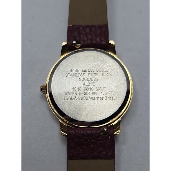Armitron Tweety Bird Watch Gold Tone Quartz 2000 Hong Kong WR 100 Ft New Battery - Picture 11 of 11